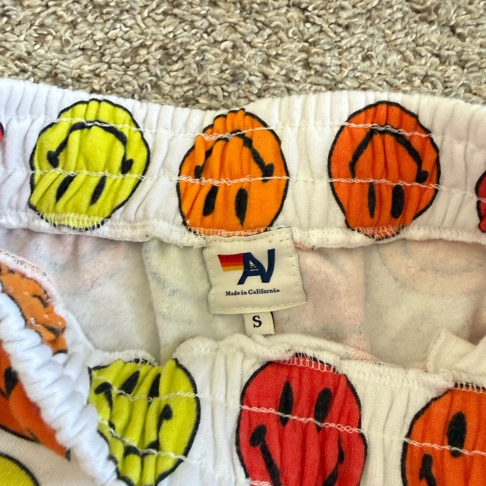 Aviator Nation SMILEY BINGO LOUNGER SHORT - WHITE - Picture 4 of 7